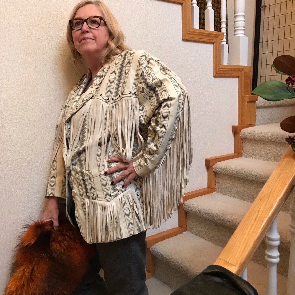 Lina Lee Hand Tooled Leather Jacket Beverly Hills… - image 5